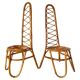 Mid Century Modern Bonacina Bamboo Chairs, set of two, Italy 1960s