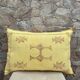 Coussin marocain en soie de cactus, coussin en soie Sabra, coussin