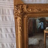 Antique gilded mirror