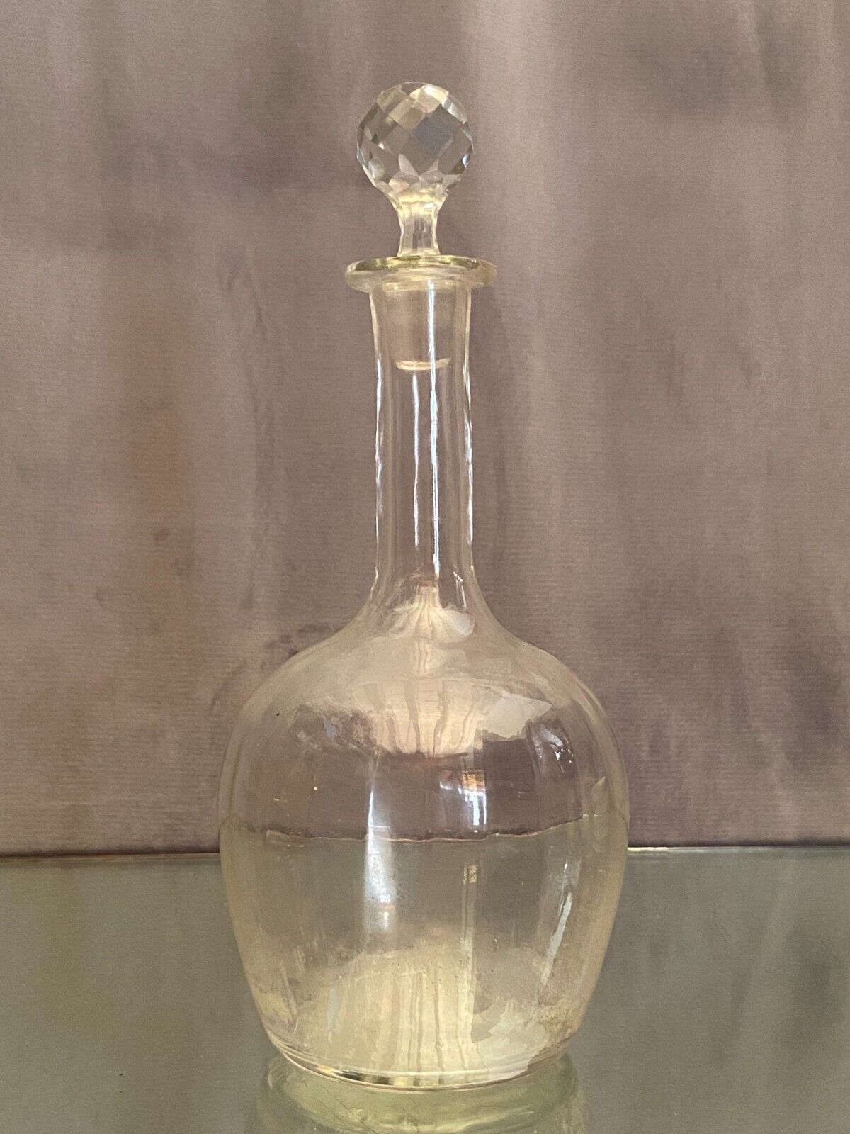 Subtly ribbed crystal carafe 19th century Napoleon III