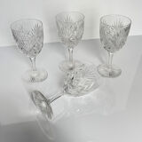 4 Saint-Louis crystal water glasses | Gavarni model | Early 20th century