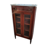 Bookcase forming showcase styleLouis XVI marble top