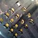 Pressed glass furniture knobs (set of 15)