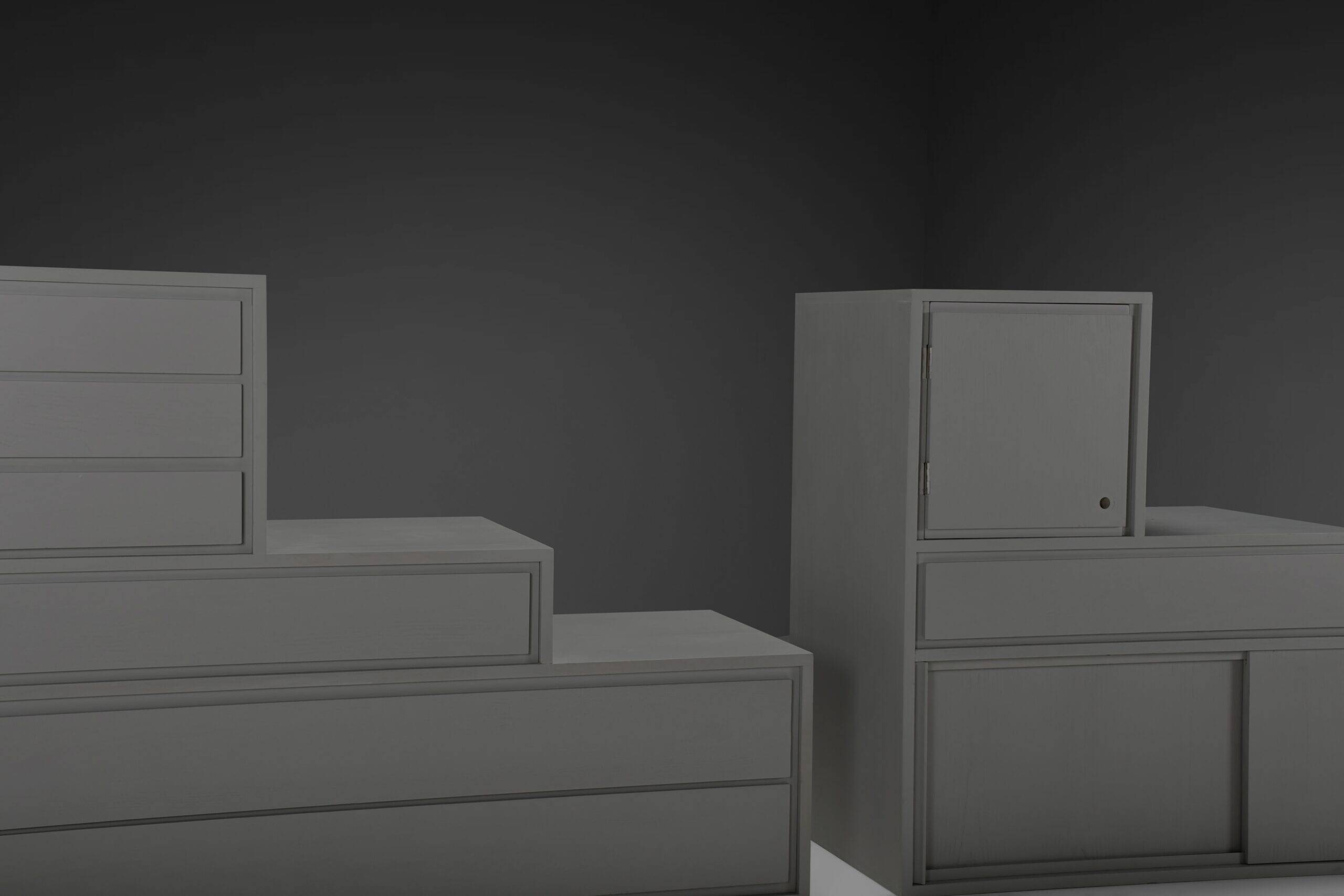 Rare 'Kaidan' cabinet by Kazuhide Takahama for Gavina, Italy 1960s