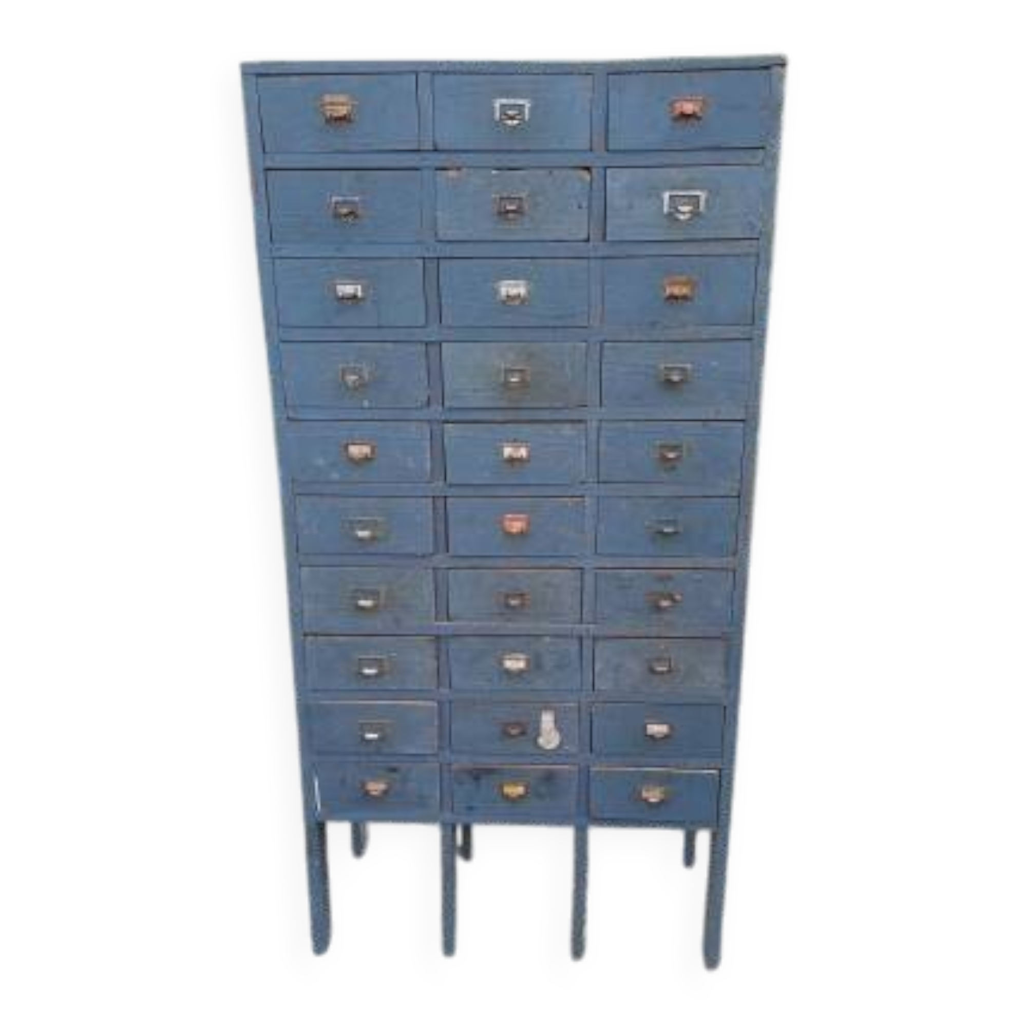 Industrial wooden furniture with 30 drawers