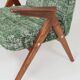 Fauteuil lounge scandinave vert au design vintage en tissu Rustiq Forest