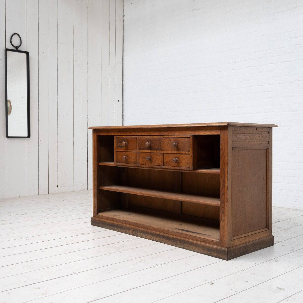 Brass and Oak Counter, 1930