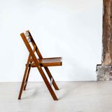 Chaise vintage pliante en bois