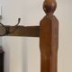 Vintage exotic wood coat rack