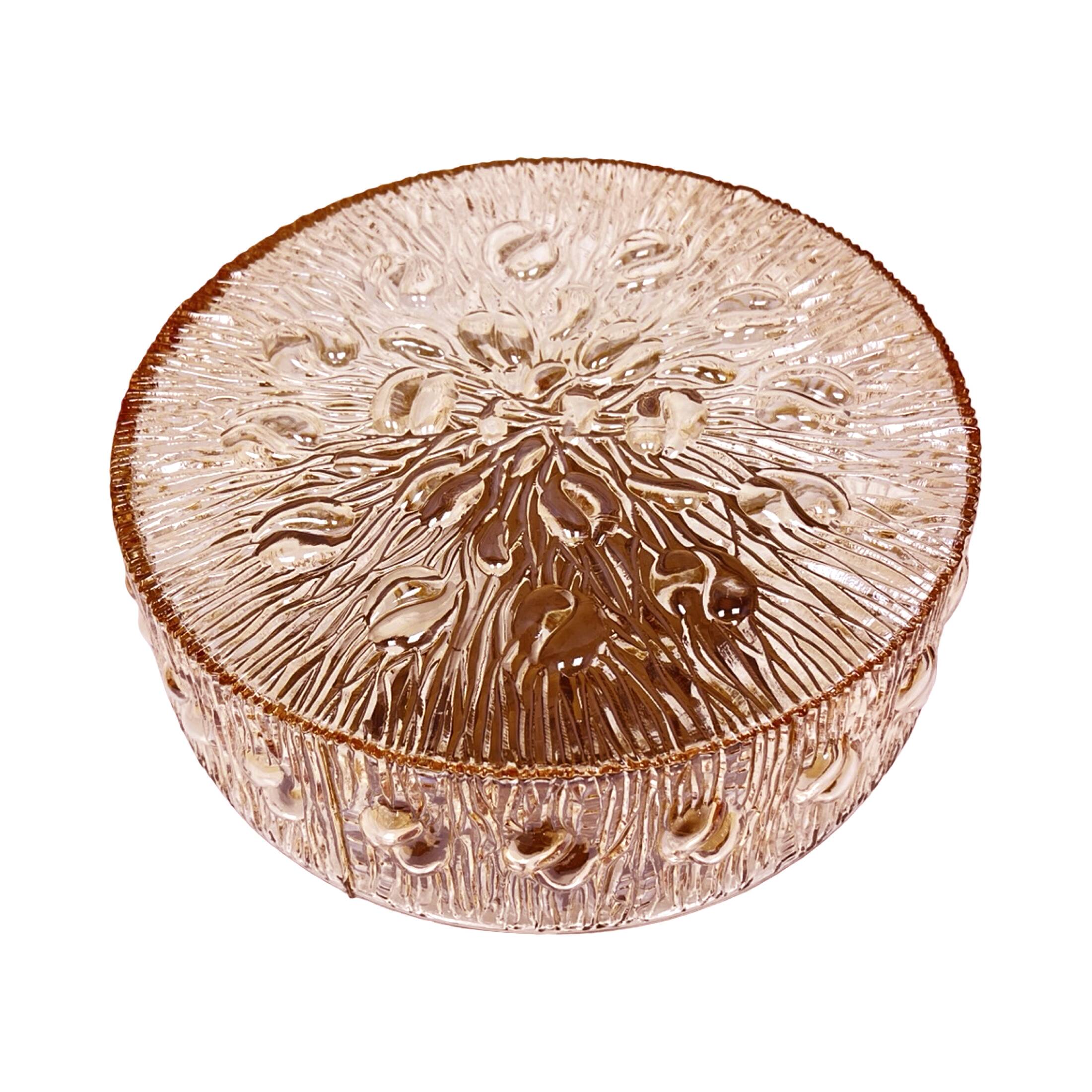 Amber Ceiling Lamp Helena Tynell Glashütte Limburg Germany 1960s