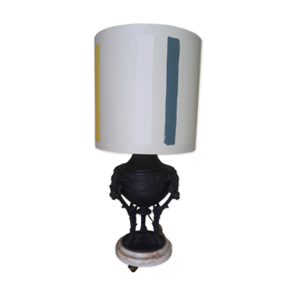 Classic metal and marble style lamp