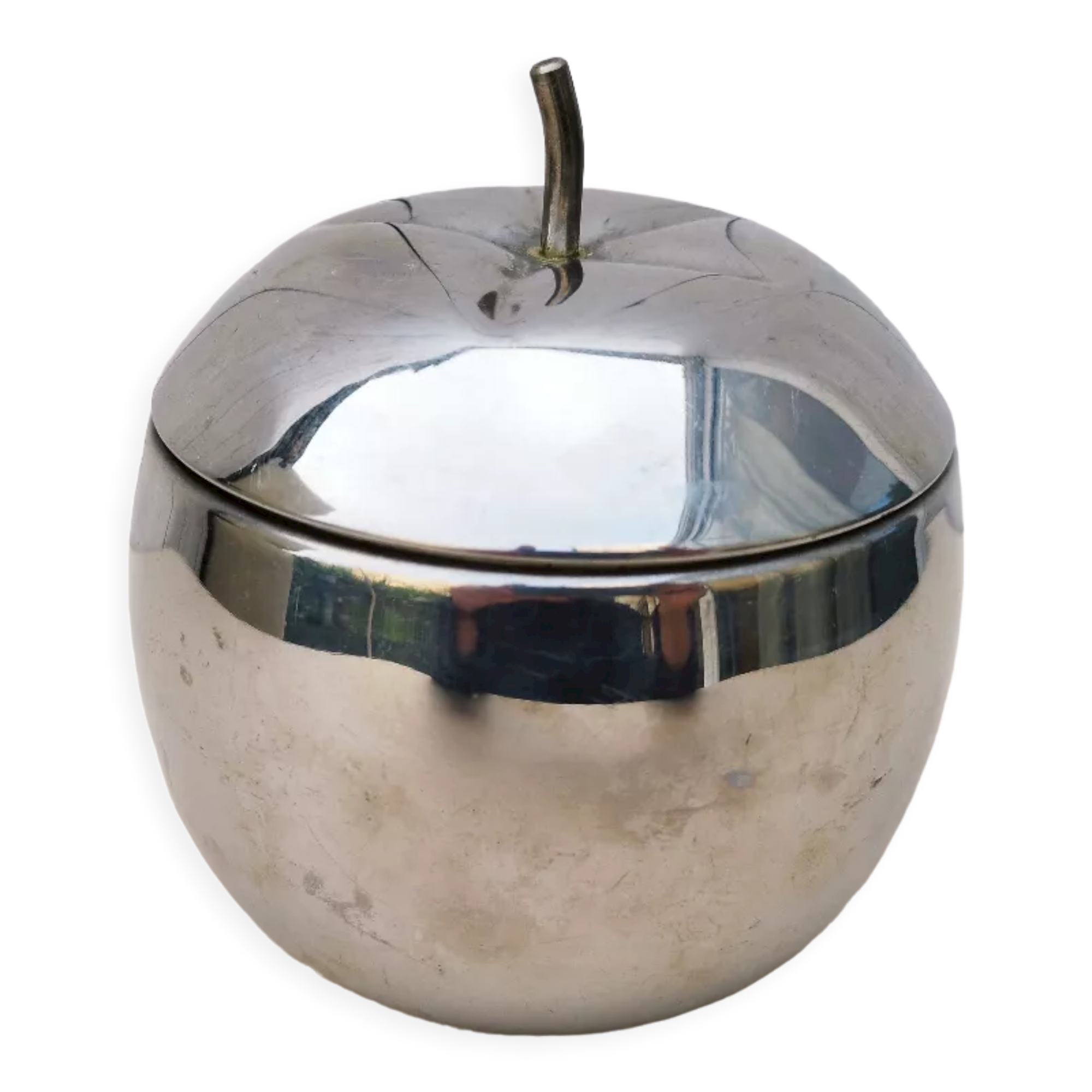 Ice cube maker silver metal vintage 70's