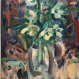 Oil painting on canvas by Enzo Pregno. (Alexandria, Egypt, 1898 - Florence, 1972)