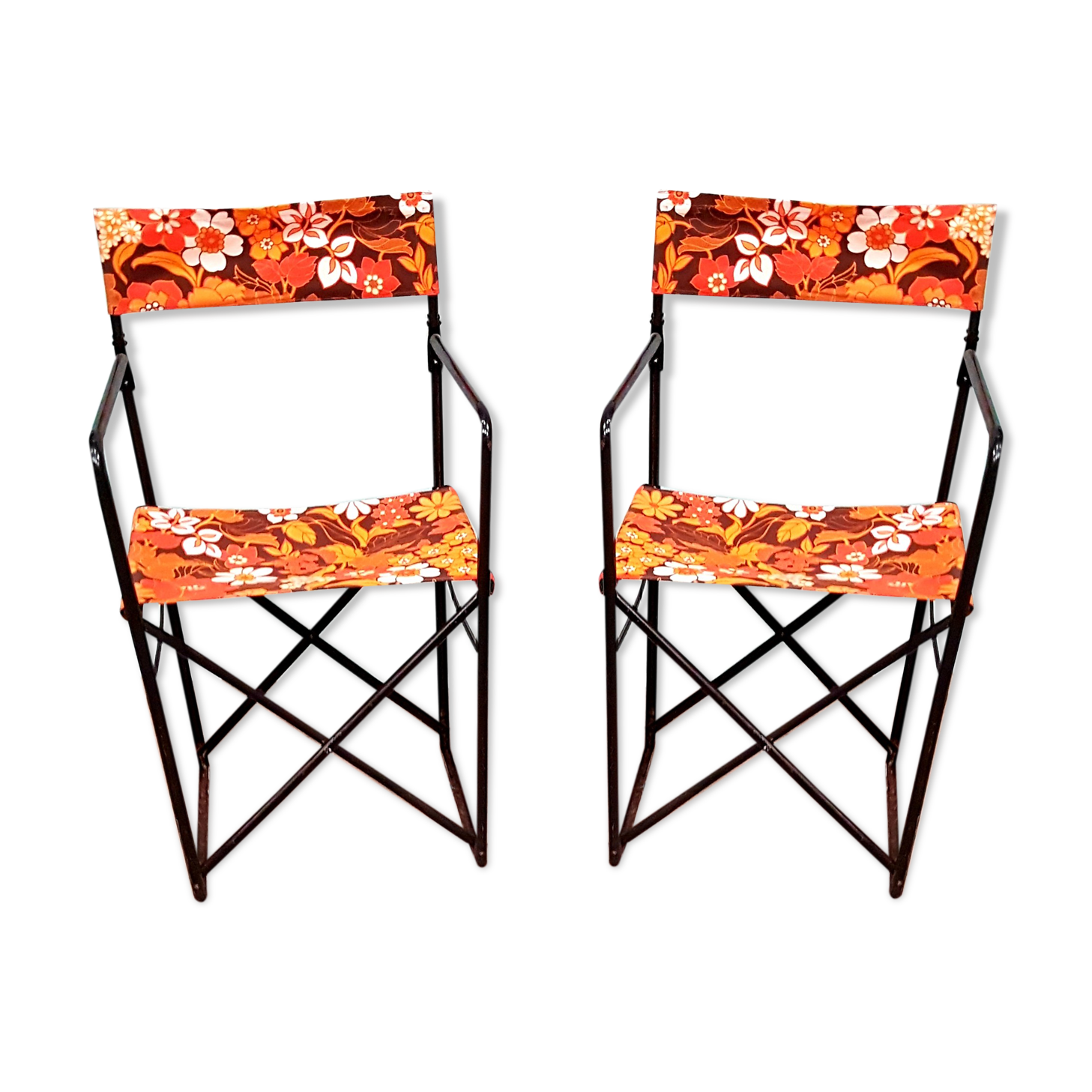 2 vintage camping chairs