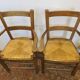 Oak mulched armchairs