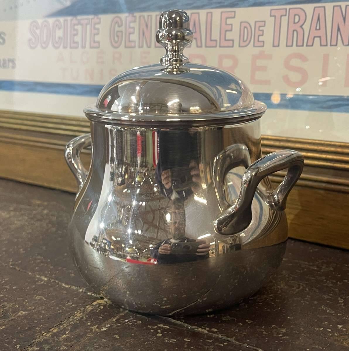 Ercuis silver-plated sugar bowl