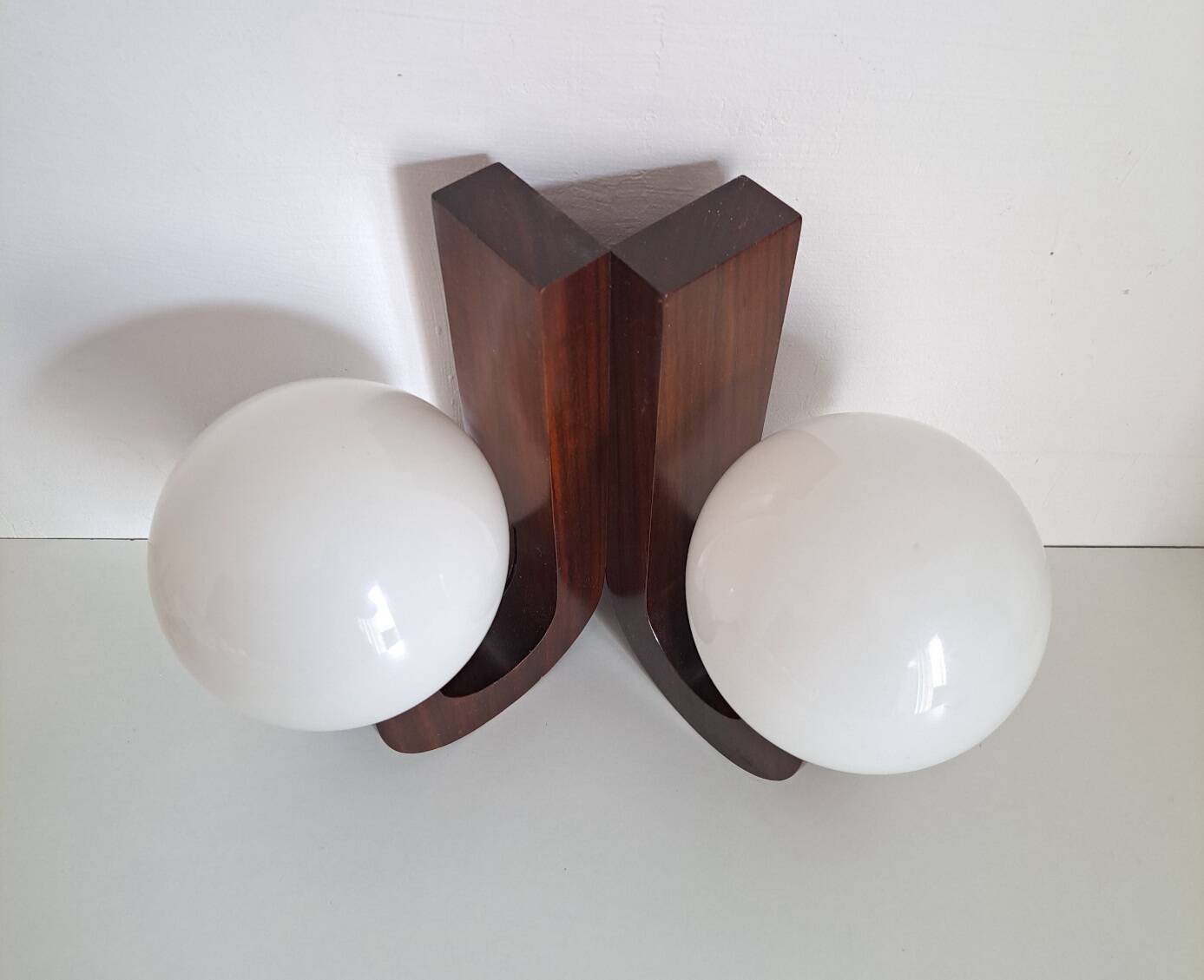 Vintage wooden wall light