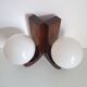 Vintage wooden wall light