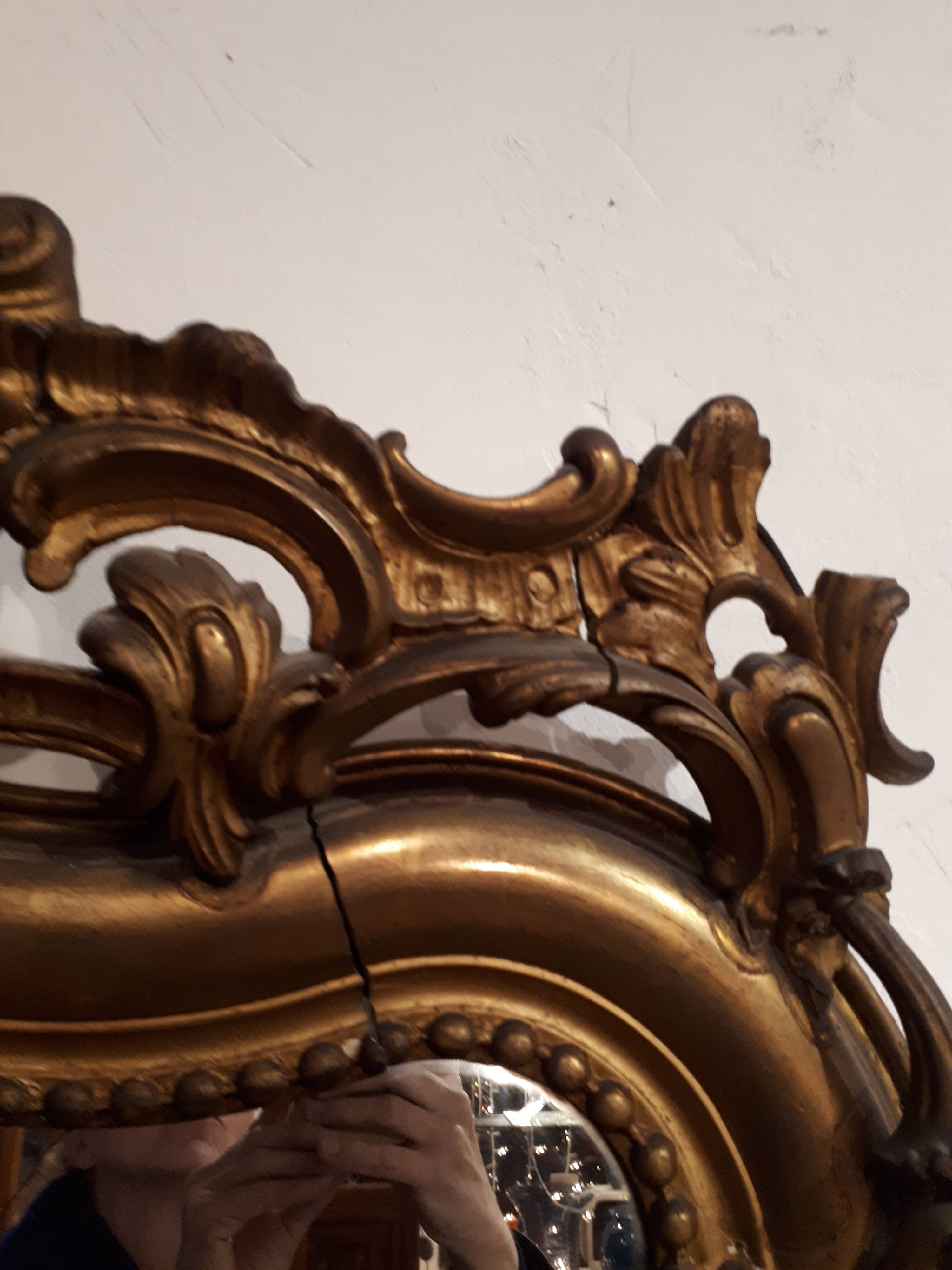 large mirror gilded fireplace eighteenth style