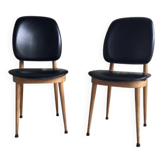 Paire de chaises Pégase par Baumann 1960