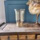Vintage gold glass vase