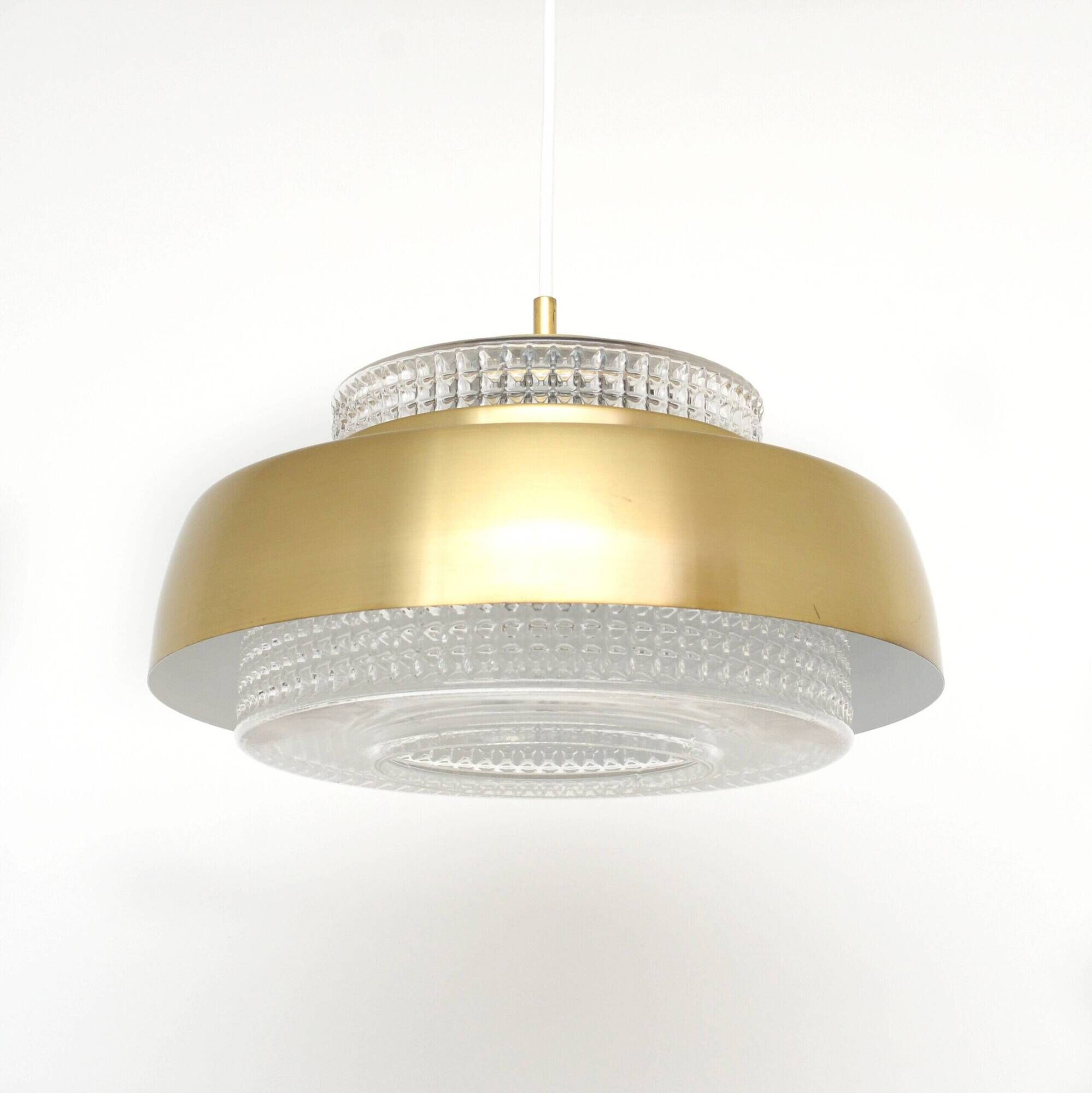 Lampe en verre scandinave, vintage années 1970