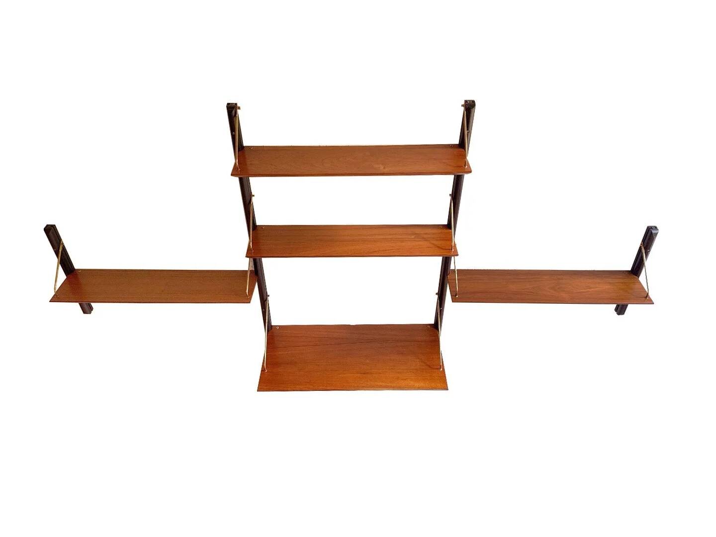 Vintage 3-piece wall unit with desk by Louis van Teeffelen