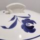 Old earthenware tureen with blue flower, Moulin des loups and hamage France, model