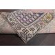 Vintage Turkish Oushak handmade wool cotton pink runner rug 117x254
