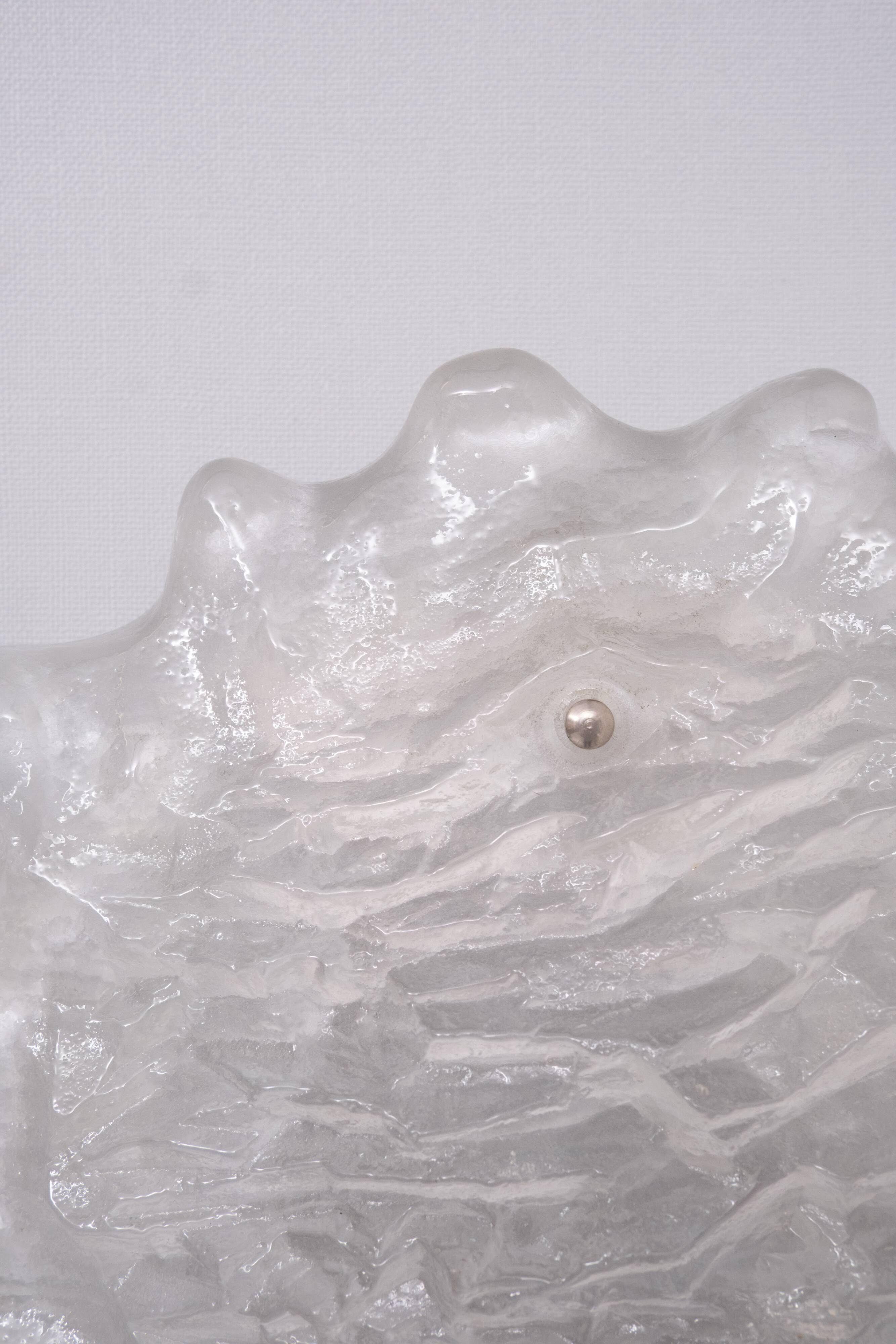 J.T. Kalmer Frosted Glass wall lamp 1960s Austria