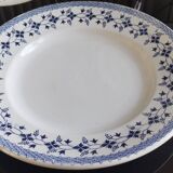 6 assiettes anciennes dépareillées bleues et blanches, St Amand, Moulin des Loups