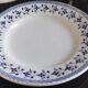 6 old mismatched blue/white plates St Amand, Moulin des loups