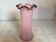 Vase frou frou en pâte de verre rose