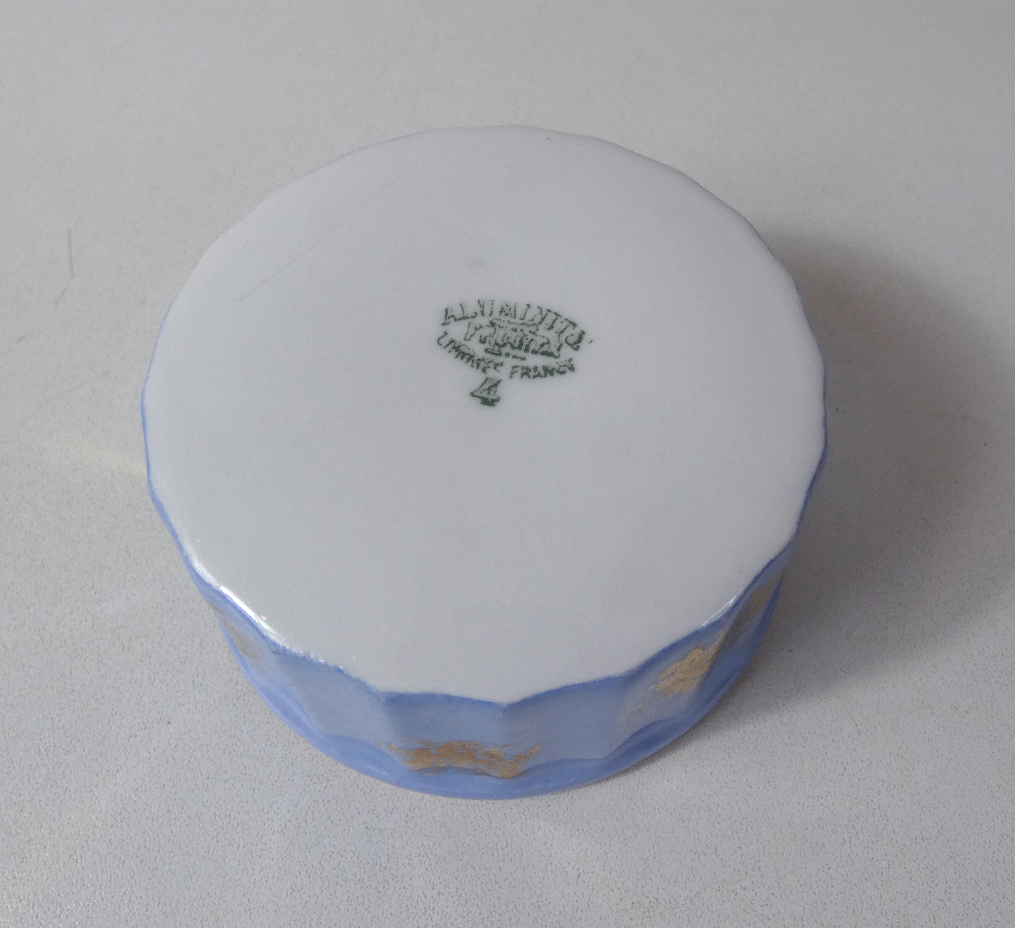 Head to head service porcelain limoges blue and gold