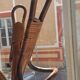 1950s rattan coat rack