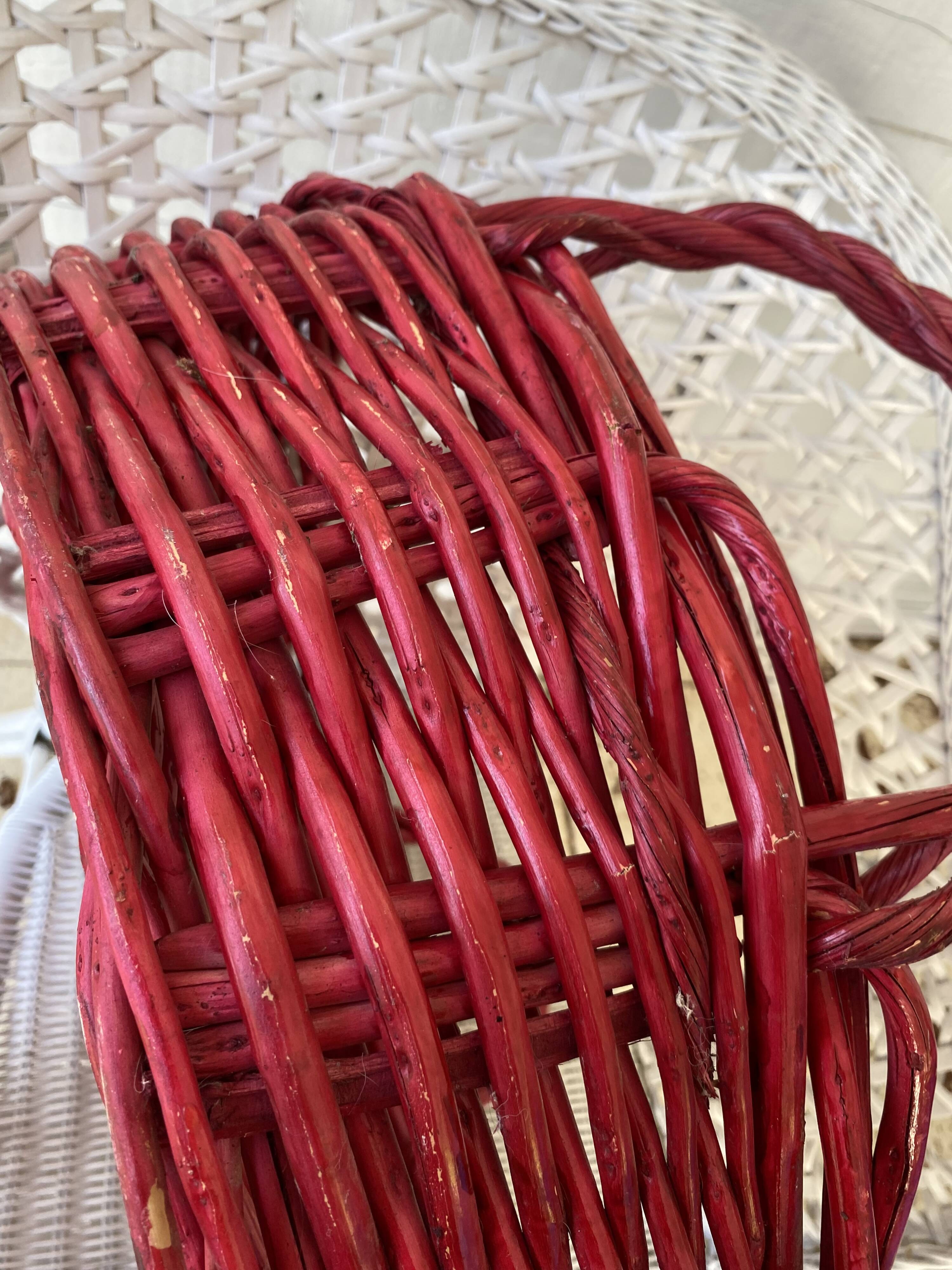 Panier XXL rotin peint