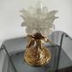 Pair of vintage floral wall lights or small pendant lights – glass deposition