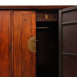 Large wooden Chinese 19th Century Qing Dynasty Wedding or Tapering Cabinet