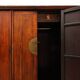 Large wooden Chinese 19th Century Qing Dynasty Wedding or Tapering Cabinet