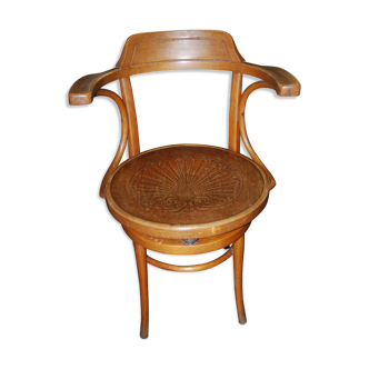 Fauteuil de coiffeur J.&J. Kohn en bois courbé et mécanisme à ressorts