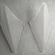 Pair of Art Deco wall sconces in frosted pressed glass.