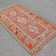 Oriental Kilim Rug Shiraz Gashgaï Antique: 1.50 X 2.85 Metres -