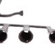 7-branch wrought iron Menorah candle holder, 1950s