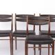 Set of 4 Vintage Teak Dining Chairs, 1960s German Mid-Century Modern, Black