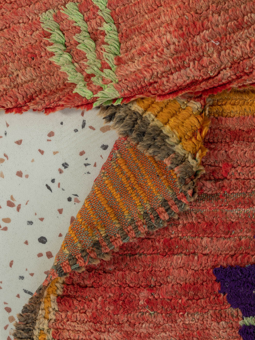 Vintage boujad, berber rug, 127 x 254
