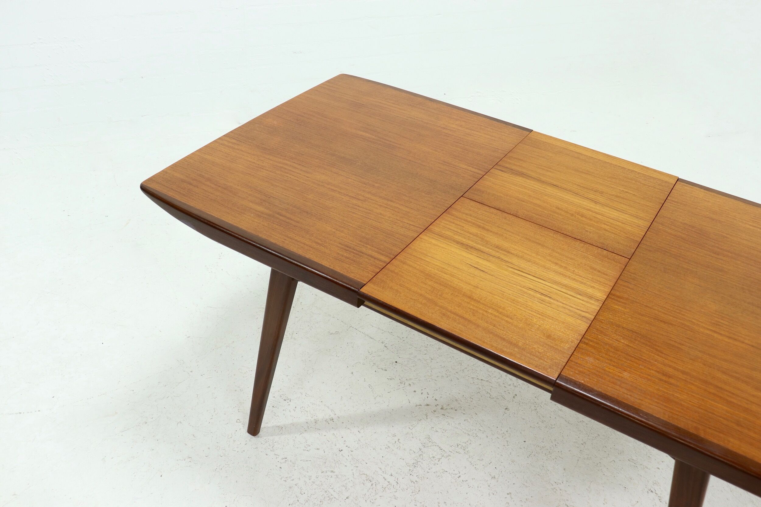Extendable Teak Dining Table By Louis van Teeffelen for WeBe, 1950's