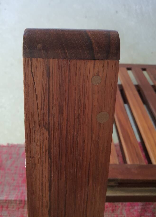 Pair of modernist Rio rosewood rack-and-pinion armchairs