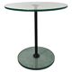 Minimalist round side table in glass by Draenert, 1983