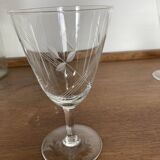 Set of 6 chiseled glasses