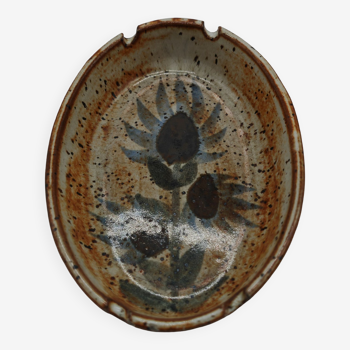 Ravier with pyrite stoneware thistles